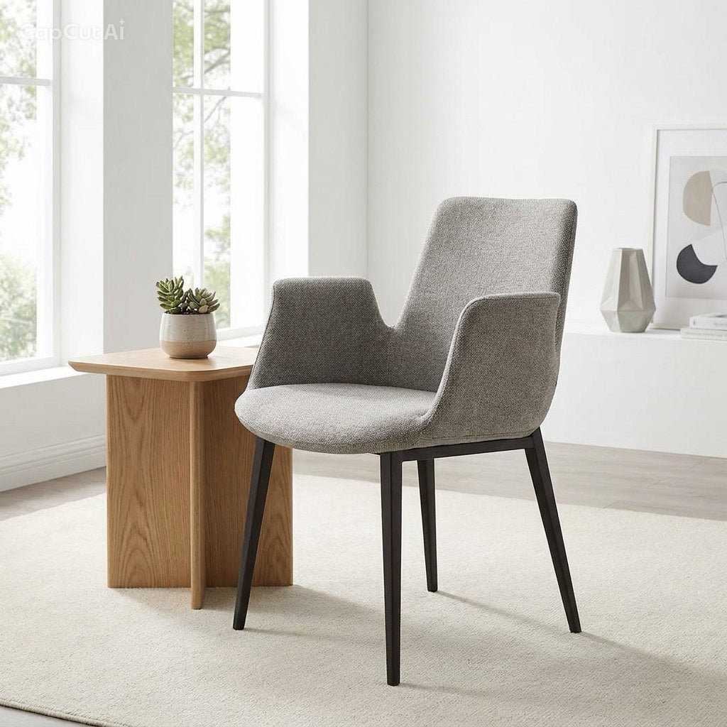 Chaise de table à manger rembourrée en tissu Angel cerda