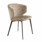 Chaise en tissu marbré marron DecoNovis