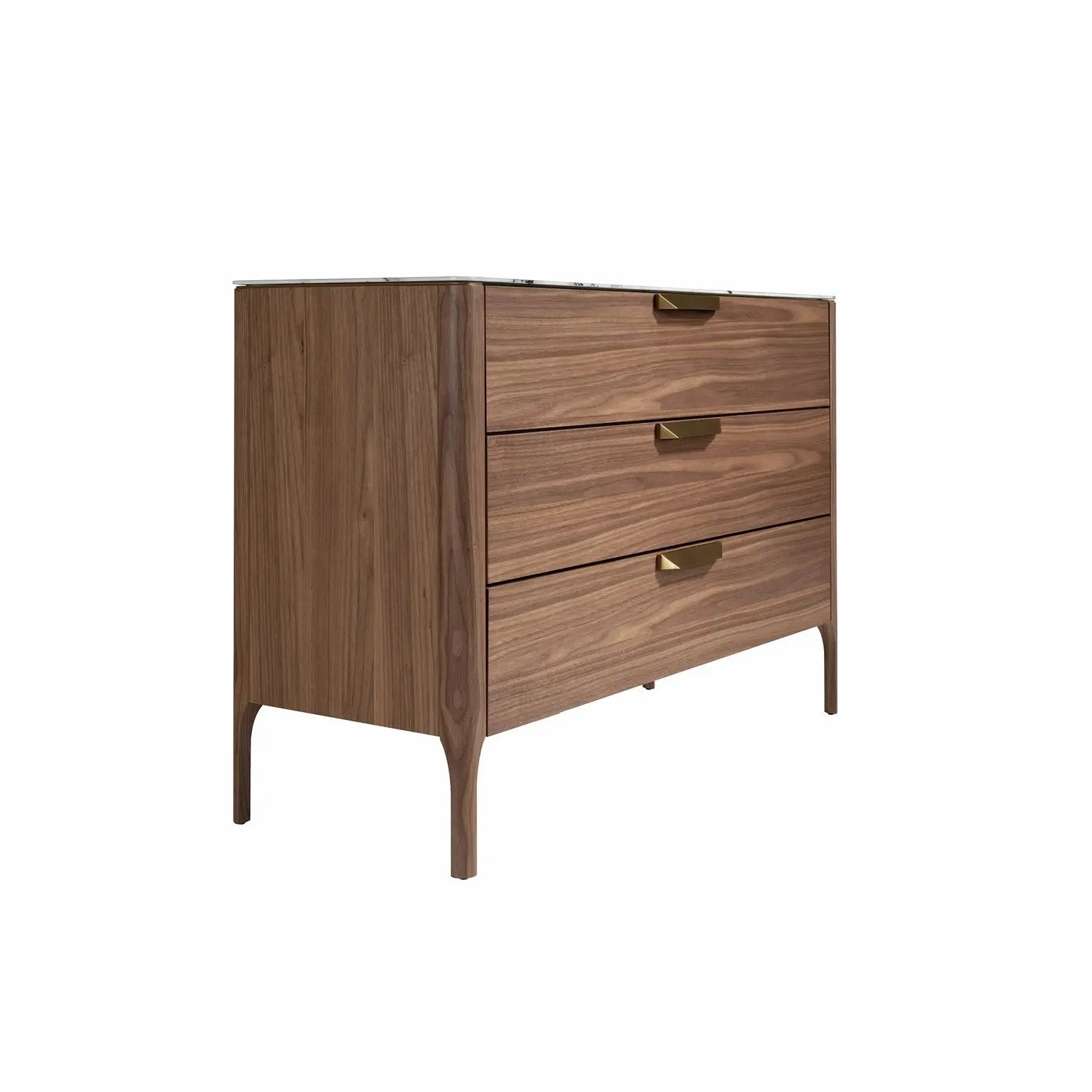 Commode effet marbre en noyer et fibre de verre Angel cerda
