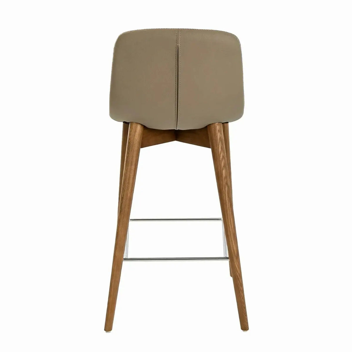 Tabouret rembourré en similicuir latte DecoNovis