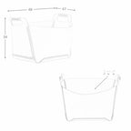 Panier de rangement en cuir fait mains DecoNovis