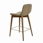 Tabouret rembourré en similicuir latte DecoNovis