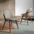 Chaise à manger en cuir et en frêne DecoNovis