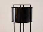 Lampadaire en PVC noir et doré brillant fait mains DecoNovis