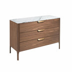 Commode effet marbre en noyer et fibre de verre Angel cerda