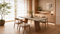 Table de salle à manger rectangulaire à rallonge en marbre porcelaine DecoNovis