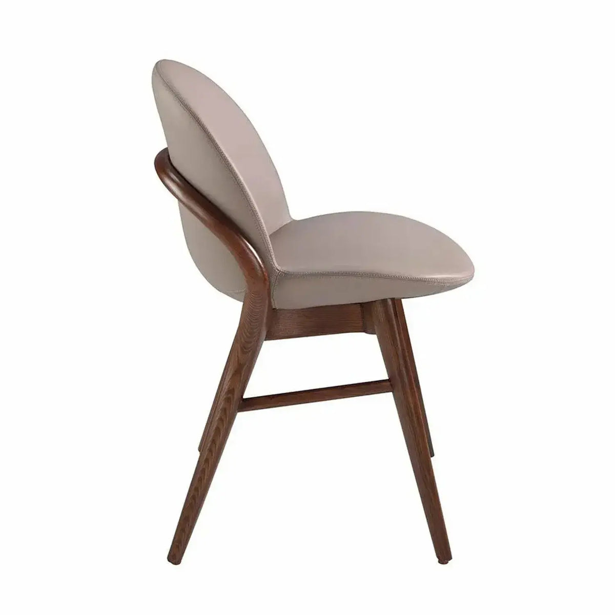 Chaise à manger en cuir et en frêne DecoNovis