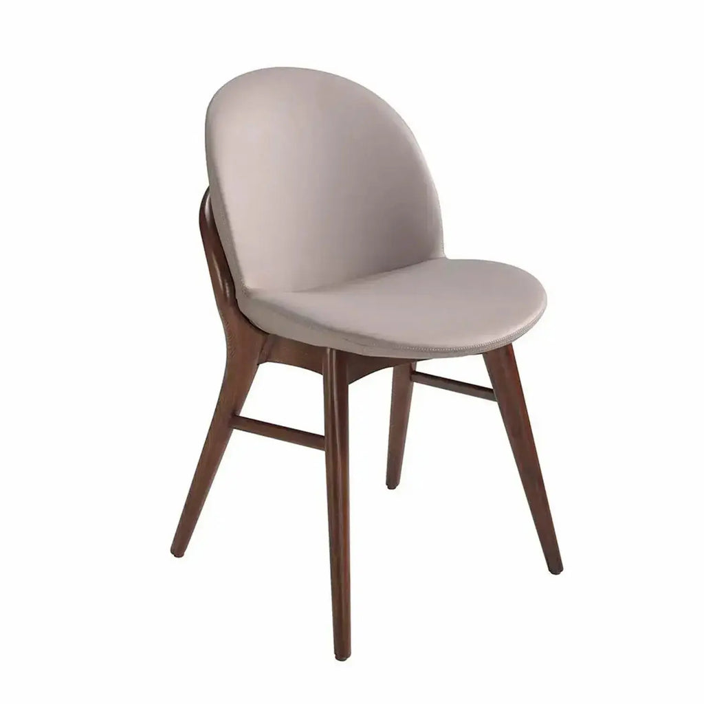 Chaise à manger en cuir et en frêne DecoNovis
