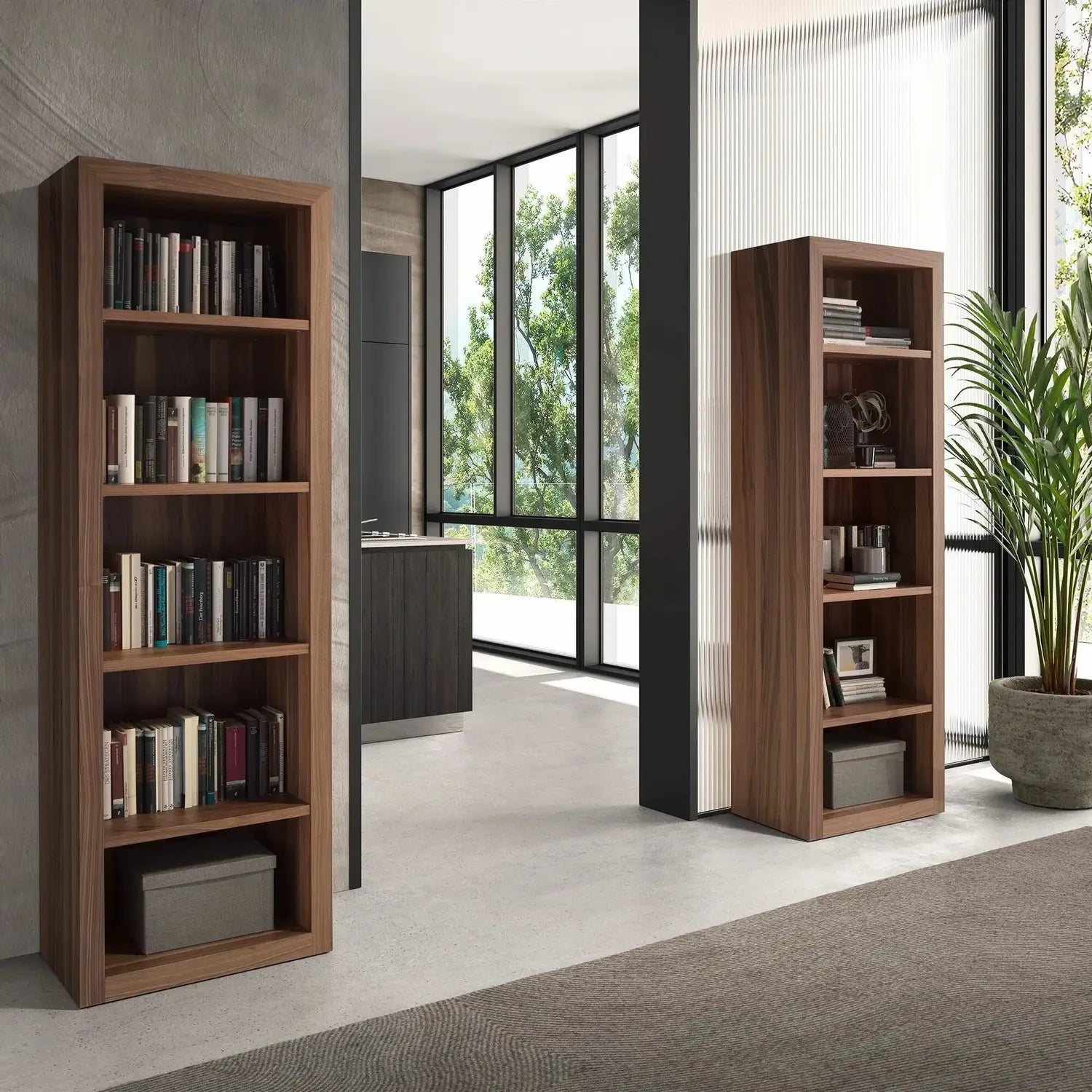 Bibliothèque en bois de noyer Angel cerda