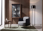 Lampadaire en PVC noir et doré brillant fait mains DecoNovis