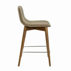 Tabouret rembourré en similicuir latte DecoNovis