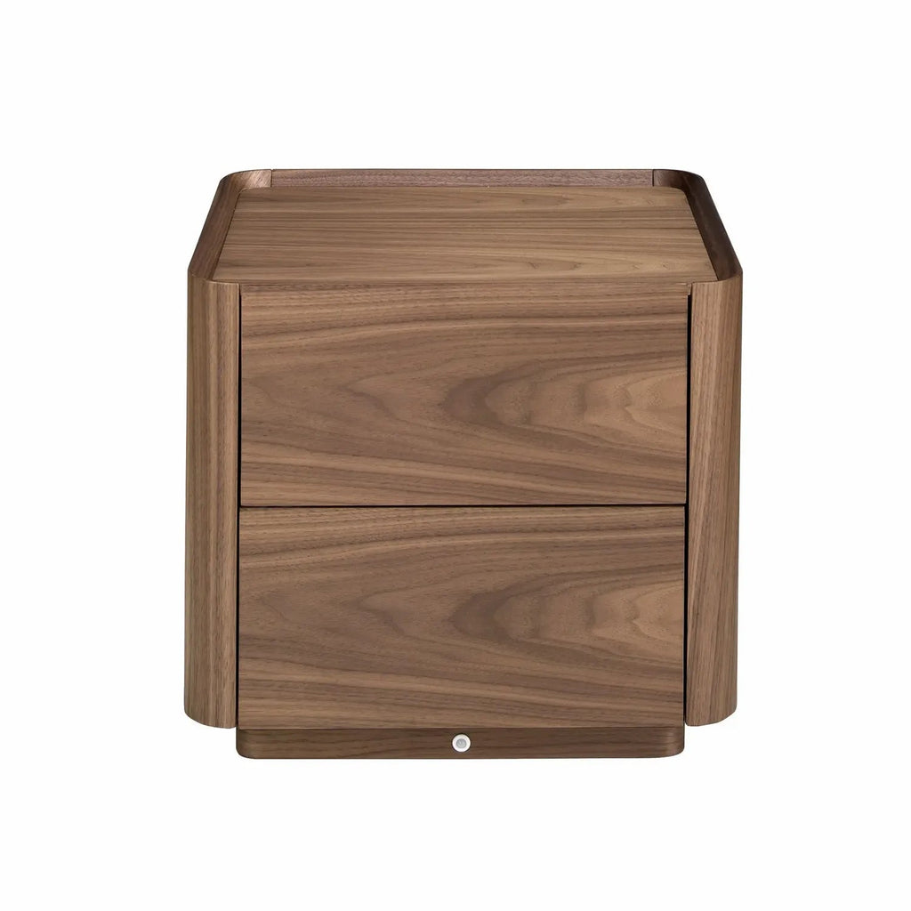 Table de chevet en noyer avec éclairage Angel cerda