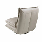 Canapé 2 places en cuir gris taupe DecoNovis