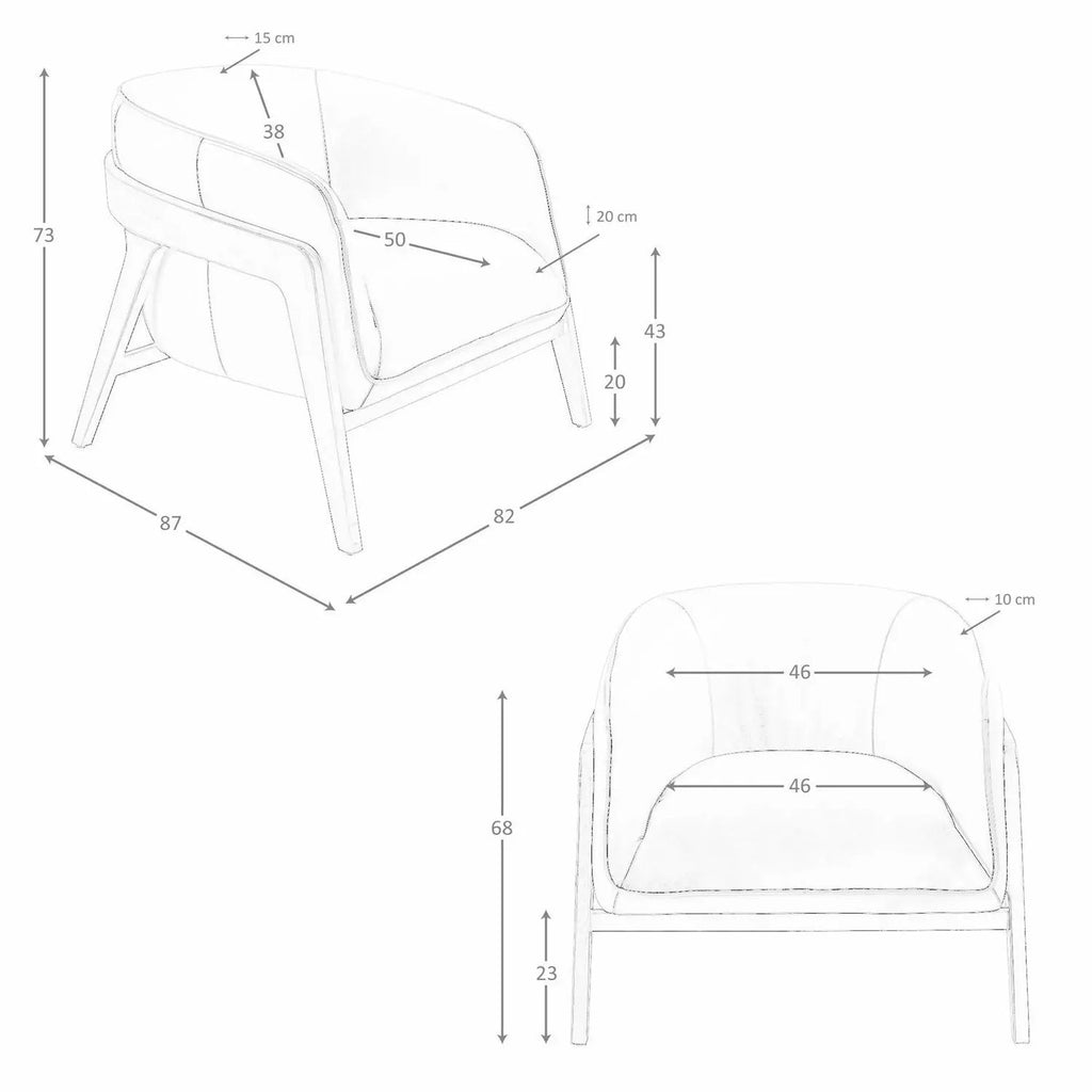 Fauteuil en cuir Angel cerda