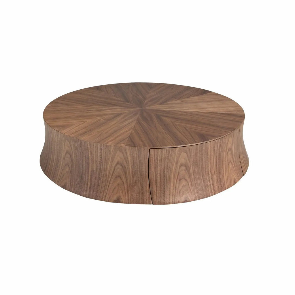 able basse ronde en noyer Angel cerda