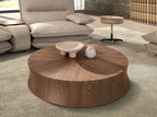 able basse ronde en noyer Angel cerda