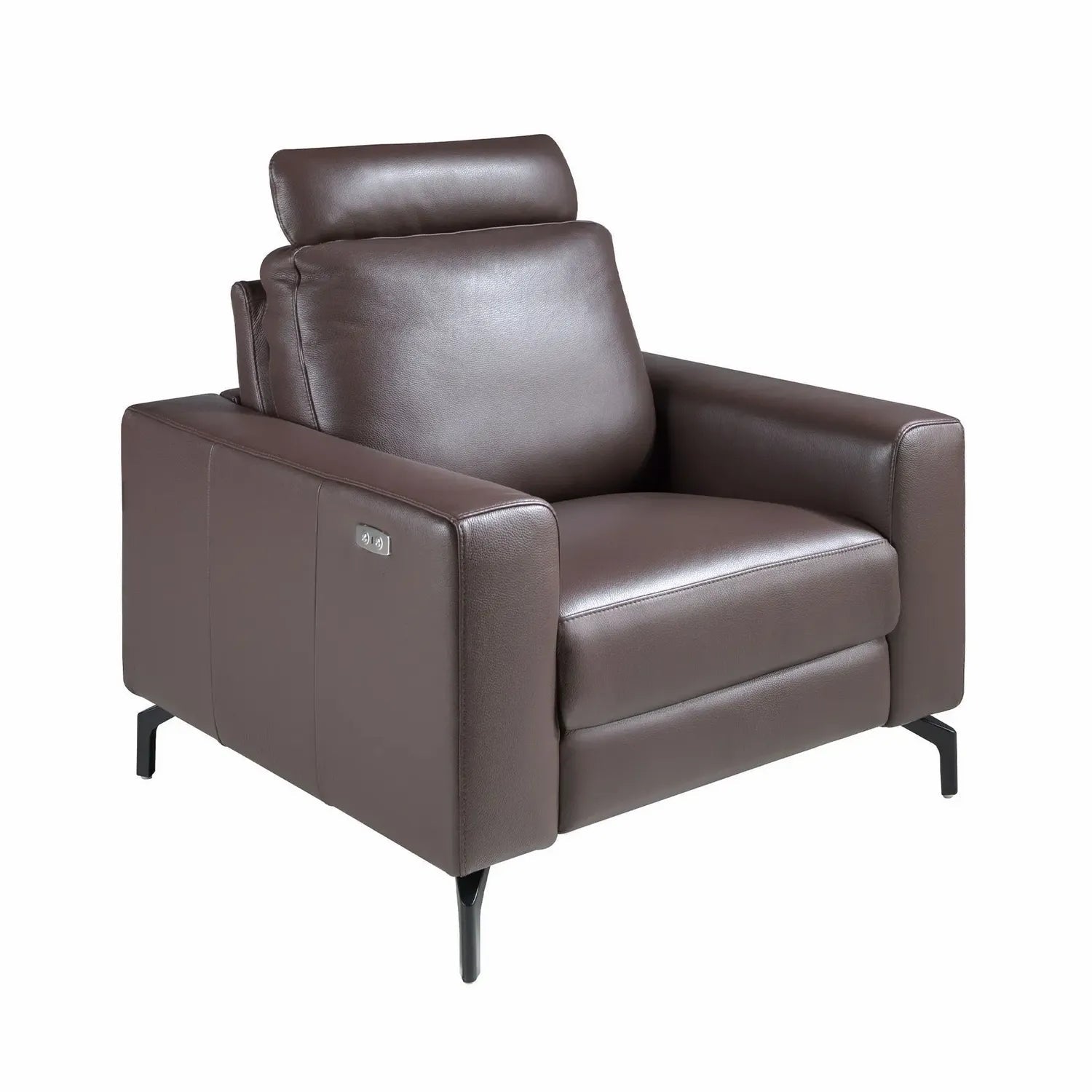 Fauteuil relax en cuir chocolat Angel cerda