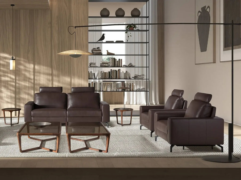 Fauteuil relax en cuir chocolat Angel cerda