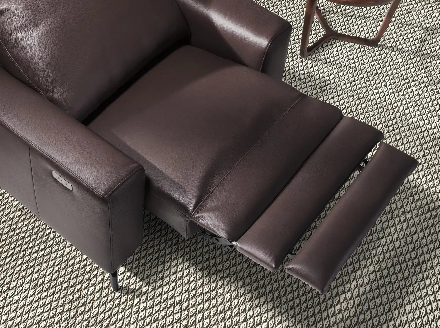 Fauteuil relax en cuir chocolat Angel cerda