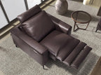 Fauteuil relax en cuir chocolat Angel cerda