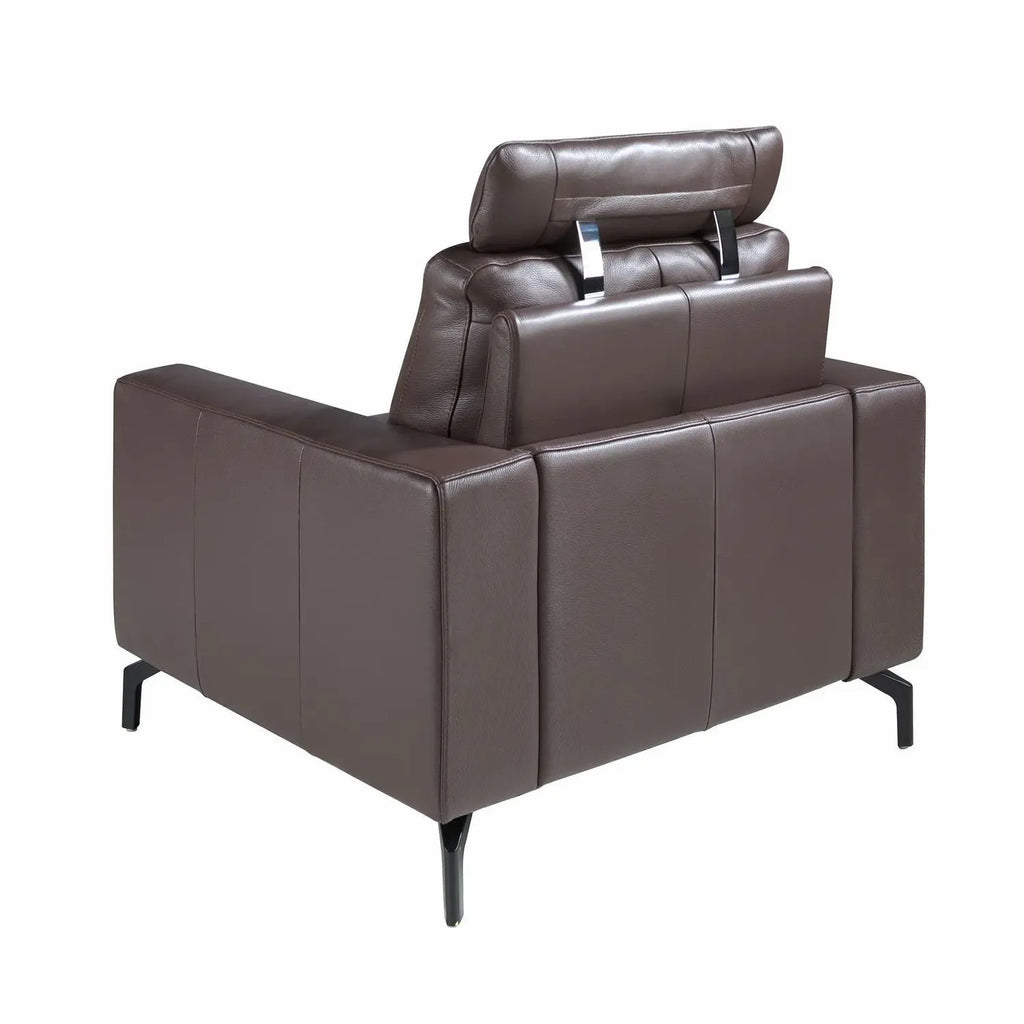 Fauteuil relax en cuir chocolat Angel cerda