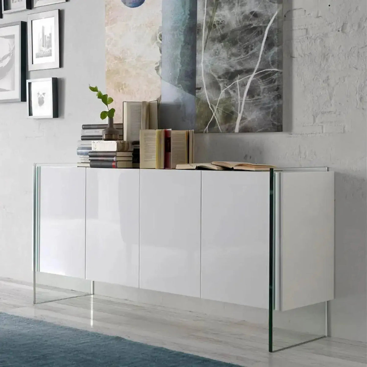 Buffet en verre blanc Angel cerda