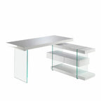 Bureau blanc et verre DecoNovis
