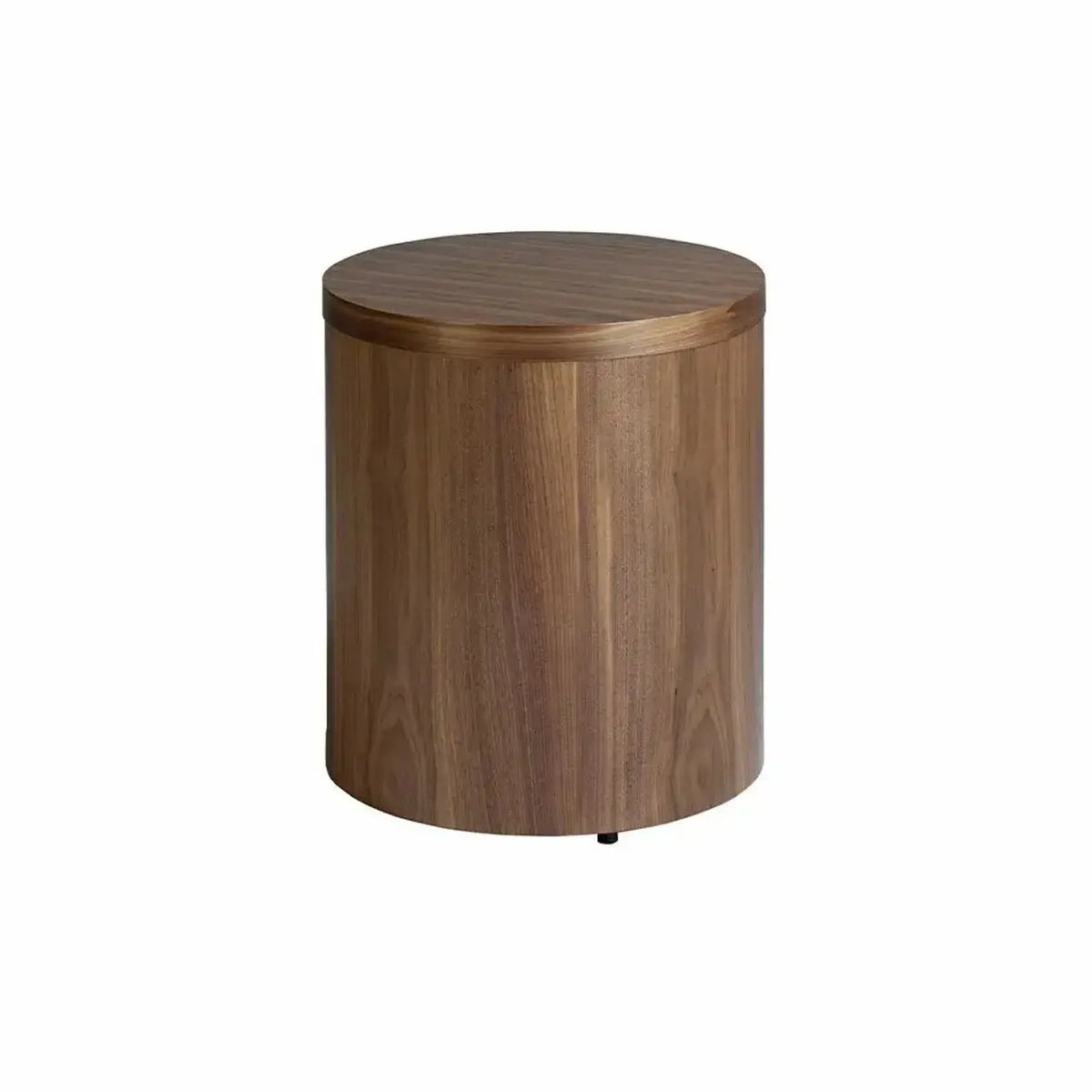 Table de chevet ronde en noyer DecoNovis