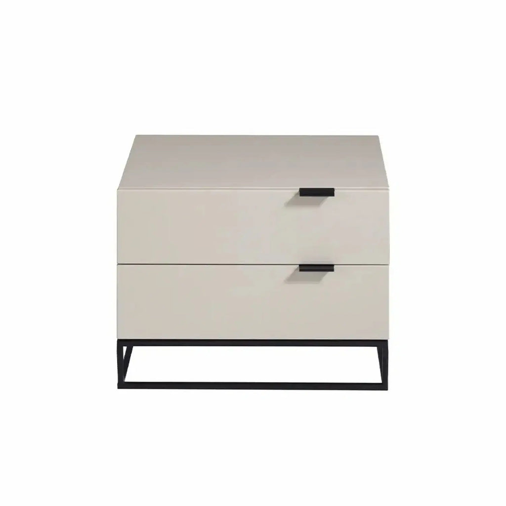 Table de chevet pieds en acier noir DecoNovis