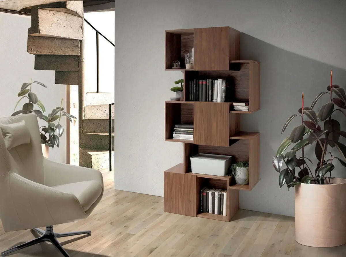 Bibliothèque en bois de noyer DecoNovis