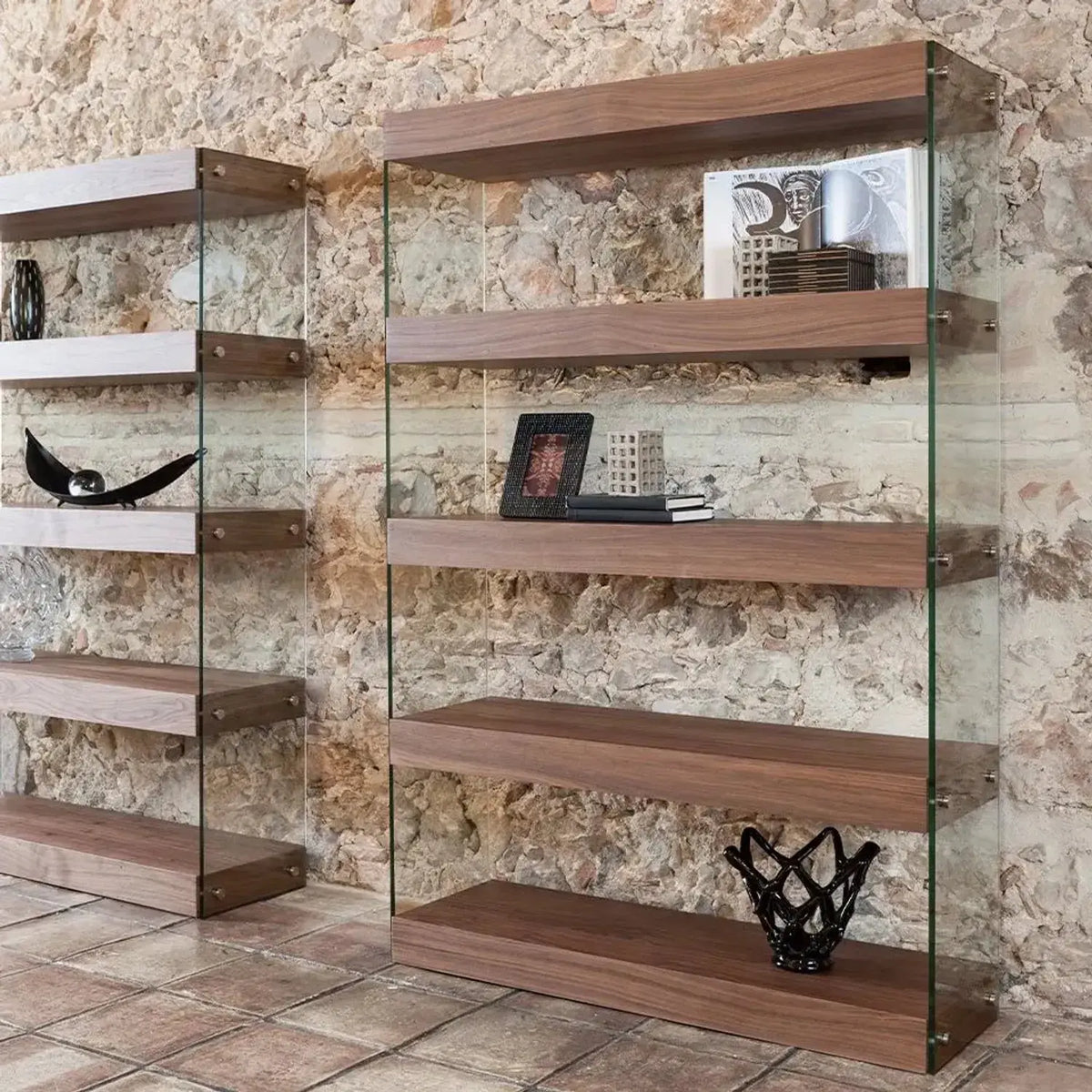 Bibliothèque en verre trempée DecoNovis