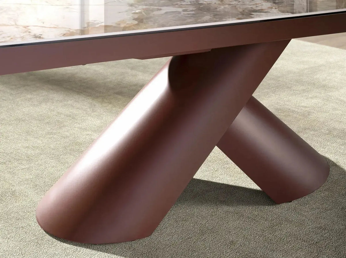 Table à manger extensible en marbre céramique DecoNovis