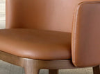 Tabouret en similicuir marron DecoNovis