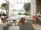 Tabouret en similicuir marron DecoNovis